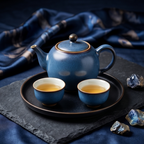 Speckled Cobalt Ceramic Tea Set