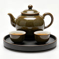 Mottled Olive Ceramic Tea Set