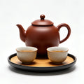 Matte Terracotta and Bamboo Tea Set