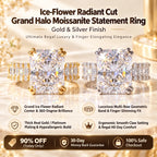 Ice-Flower Radiant Moissanite Ring — 1主图