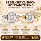 Cushion-Cut Sparkle Framed by a Smooth Bezel — product overview