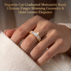 Graduated Baguette Moissanite Band — 2
