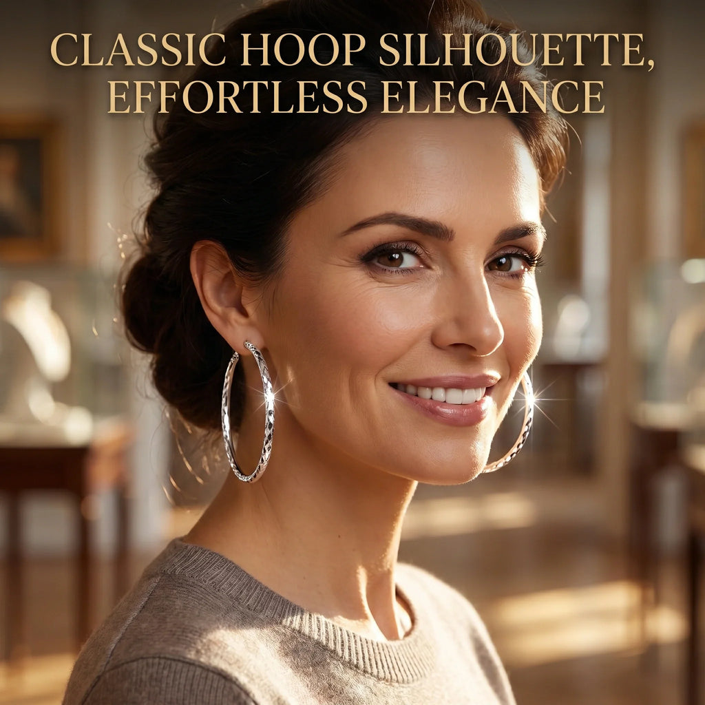 🔥 LAST DAY 90% OFF: The "Diamond-Cut" Lightweight Statement Hoops