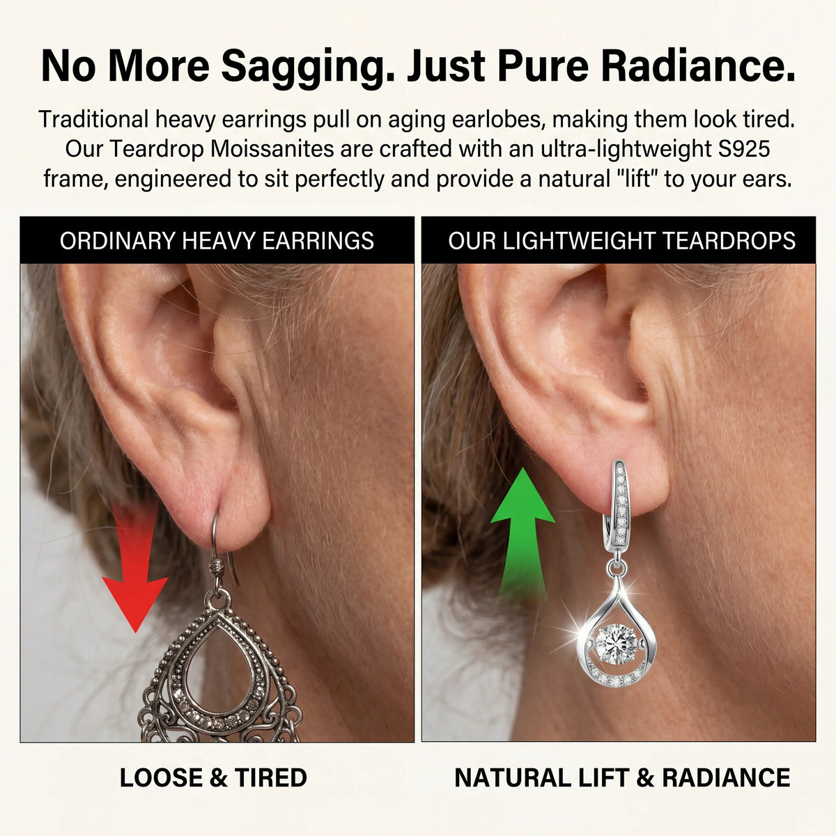 🔥 LAST DAY 90% OFF: 1-Carat "Dancing" Moissanite Earrings – The Pure S925 Comfort & Sparkle You Deserve 💖