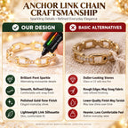 Linked Elegance with a Touch of Moissanite Sparkle — design comparison