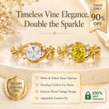 🔥 LAST DAY 90% OFF : The Vintage "Secret Garden" Cushion-Cut Moissanite Ring