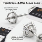 4.00 CTW Classic Round Lab-Created Diamond Stud Earrings - Secure 4-Prong & Hypoallergenic-Last Day Sale🔥90% OFF