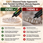 Graduated Baguette Moissanite Band — 3