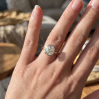 Cushion-Cut Sparkle Framed by a Smooth Bezel — natural wearing view