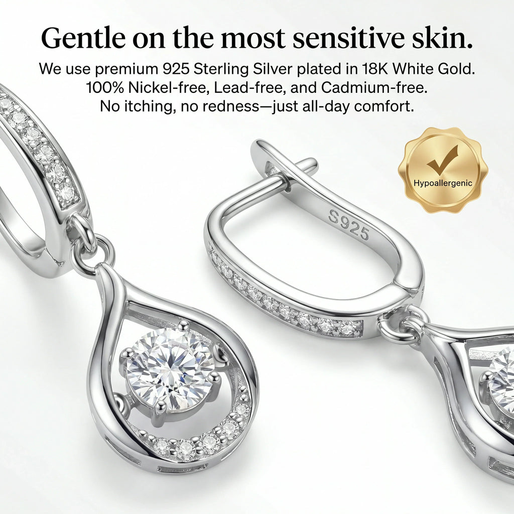 🔥 LAST DAY 90% OFF: 1-Carat "Dancing" Moissanite Earrings – The Pure S925 Comfort & Sparkle You Deserve 💖