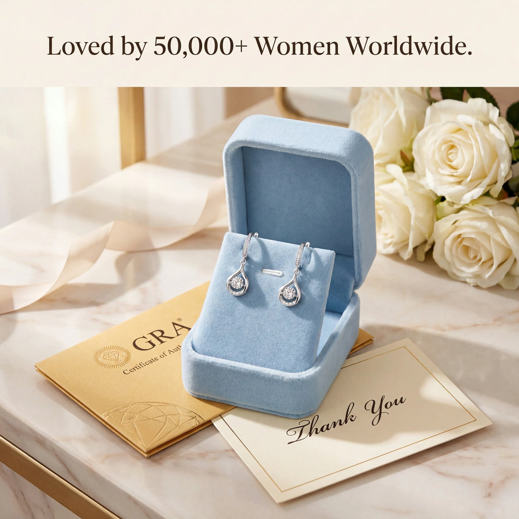 🔥🔥 90% OFF TODAY: 1-Carat "Dancing" Moissanite Earrings – The Pure S925 Comfort & Sparkle You Deserve 💖