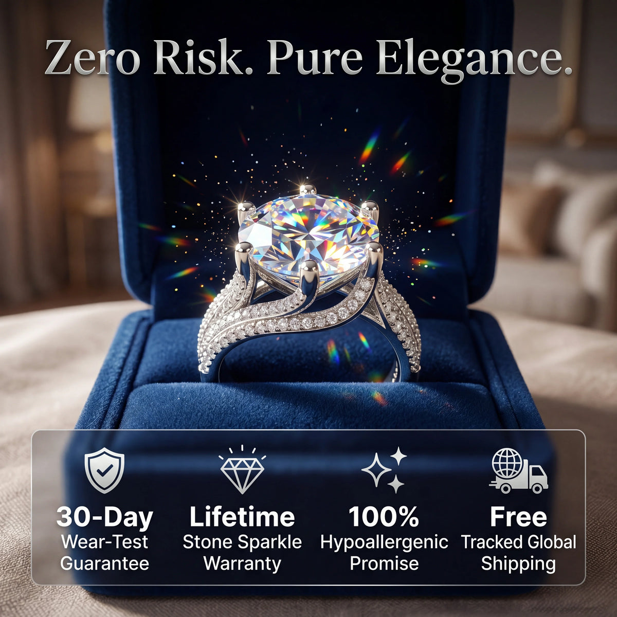 🔥🔥 LAST DAY 90% OFF:  The 3-Carat Infinity Twist Moissanite Ring | Fearless Everyday Luxury