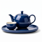 Midnight Blue Ceramic Solo Tea Set