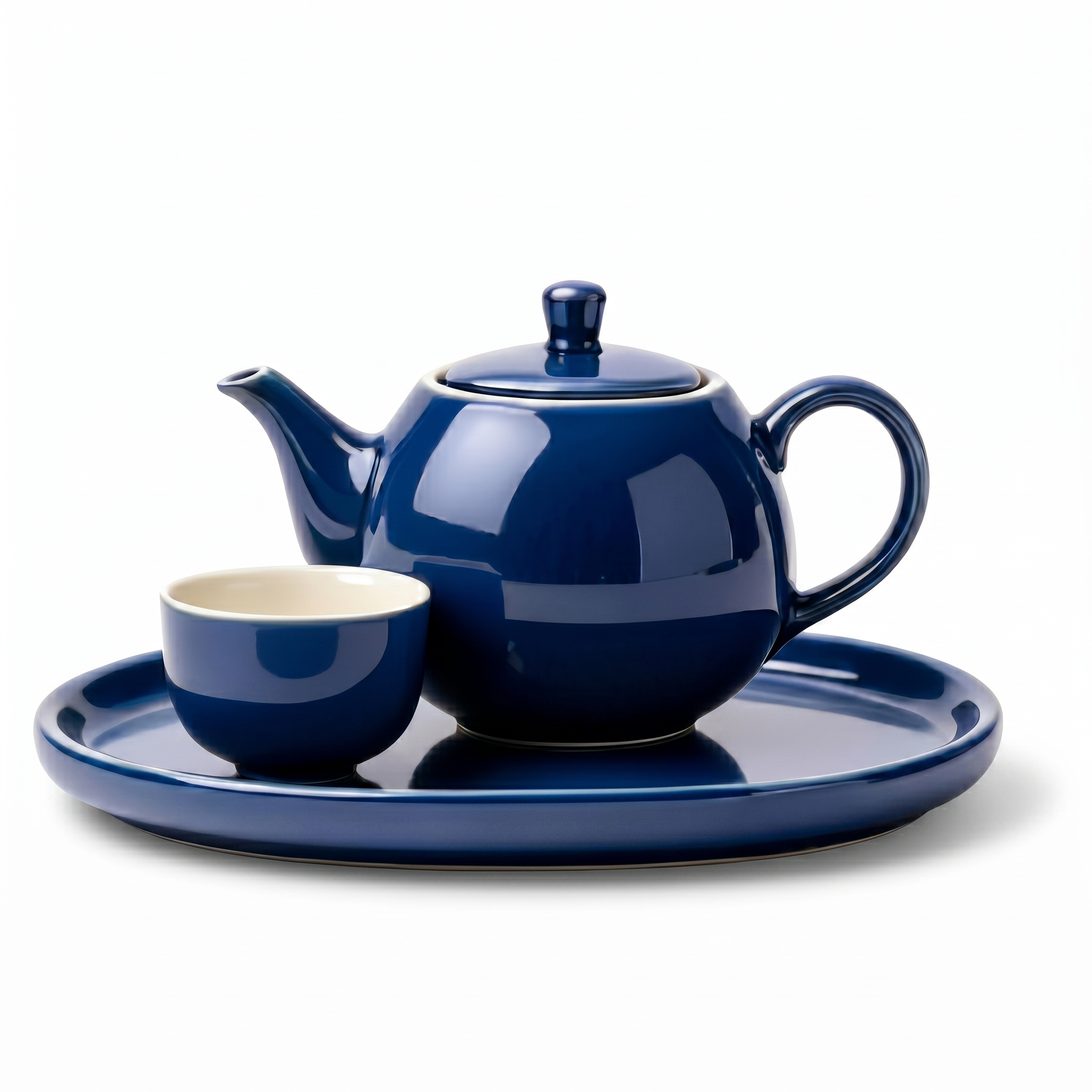Midnight Blue Ceramic Solo Tea Set