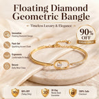 🔥🔥 LAST DAY 90% OFF : Floating Diamond Geometric Bangle – Timeless Luxury &amp; Kinetic Brilliance