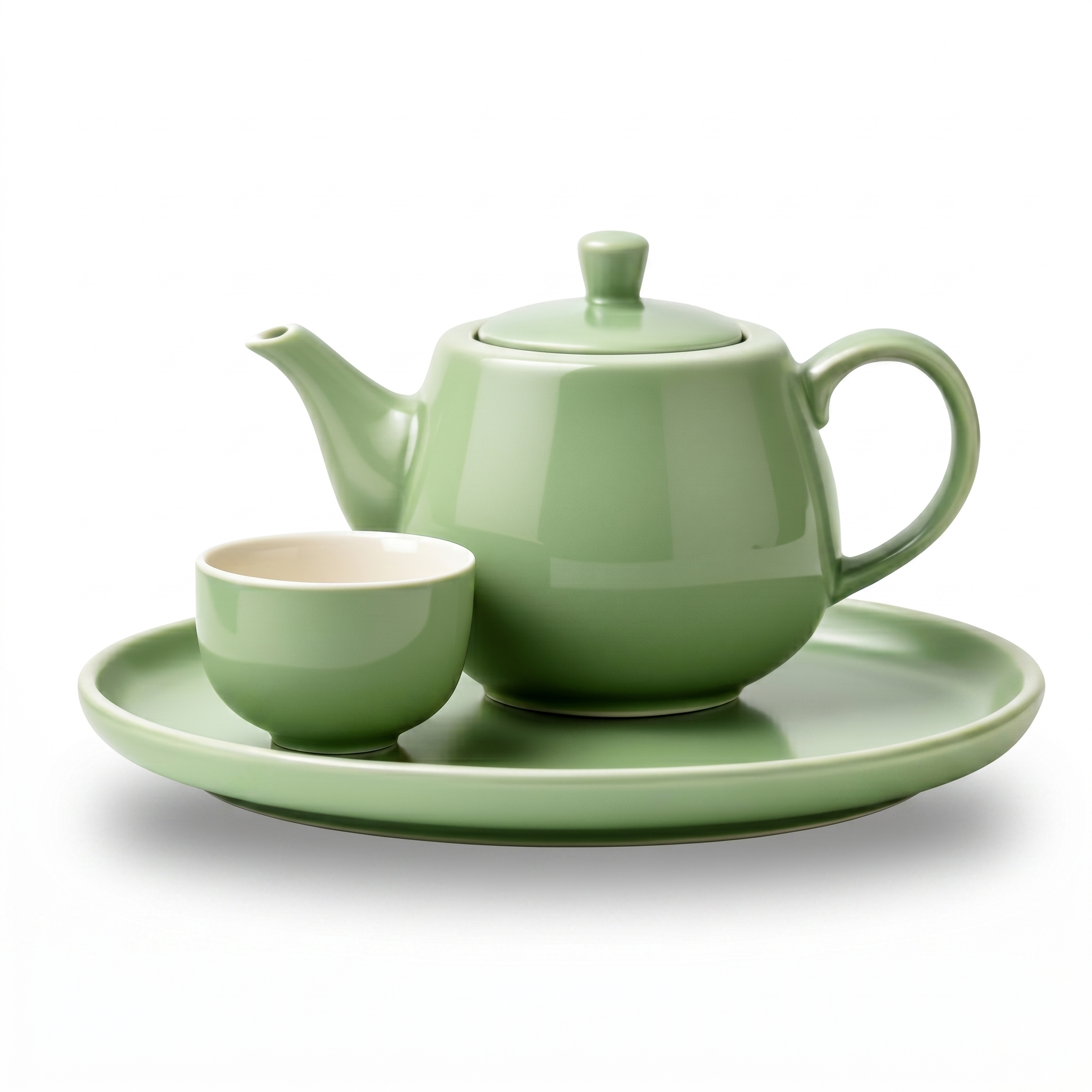 Sage Green Ceramic Solo Tea Set