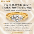 🔥 LAST DAY 90% OFF:  Anti-Spin VVS1 Flawless Moissanite East-to-West Marquise Ring in 14K Gold