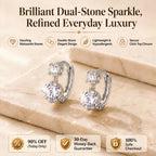 🚨 90% OFF (Today Only): The Brilliant Dual-Stone Huggie Earrings