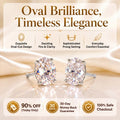 🔥 LAST DAY 90% OFF : The Premium Oval-Cut Moissanite Studs (Passes Diamond Tester!)