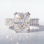 Ice-Flower Radiant Moissanite Ring — SKU1