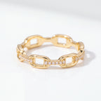 Linked Elegance with a Touch of Moissanite Sparkle — color option one