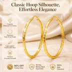 🔥 LAST DAY 90% OFF: The "Diamond-Cut" Lightweight Statement Hoops