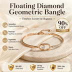 🔥🔥 LAST DAY 90% OFF : Floating Diamond Geometric Bangle – Timeless Luxury &amp; Kinetic Brilliance