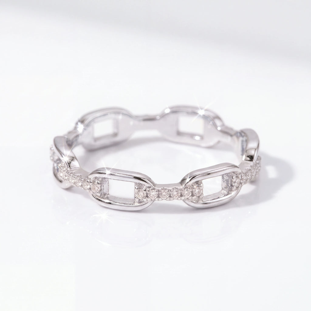 Linked Elegance with a Touch of Moissanite Sparkle — color option two