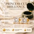 🔥 90% OFF (Today Only): VVS Princess-Cut Moissanite Studs