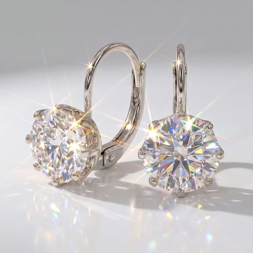 A Classic Solitaire Drop with a Leverback Closure — color option two