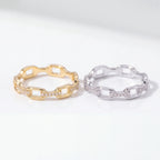 Linked Elegance with a Touch of Moissanite Sparkle — Gold and Silver options