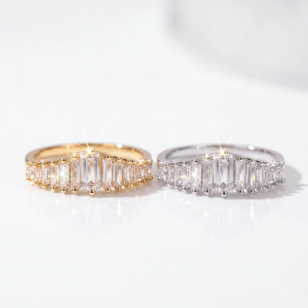 Graduated Baguette Moissanite Band — SKU3