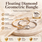 🔥🔥 LAST DAY 90% OFF : Floating Diamond Geometric Bangle – Timeless Luxury &amp; Kinetic Brilliance