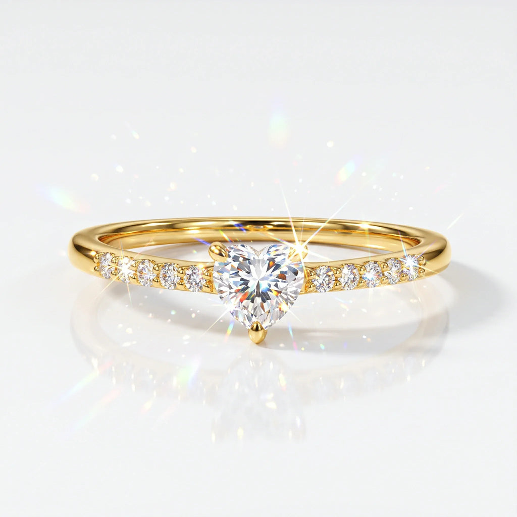 🔥 LAST DAY 90% OFF | Heart-in-Heart Moissanite Stacking Ring Set – Romantic Layered Sparkle & Versatile Two-Piece Styling