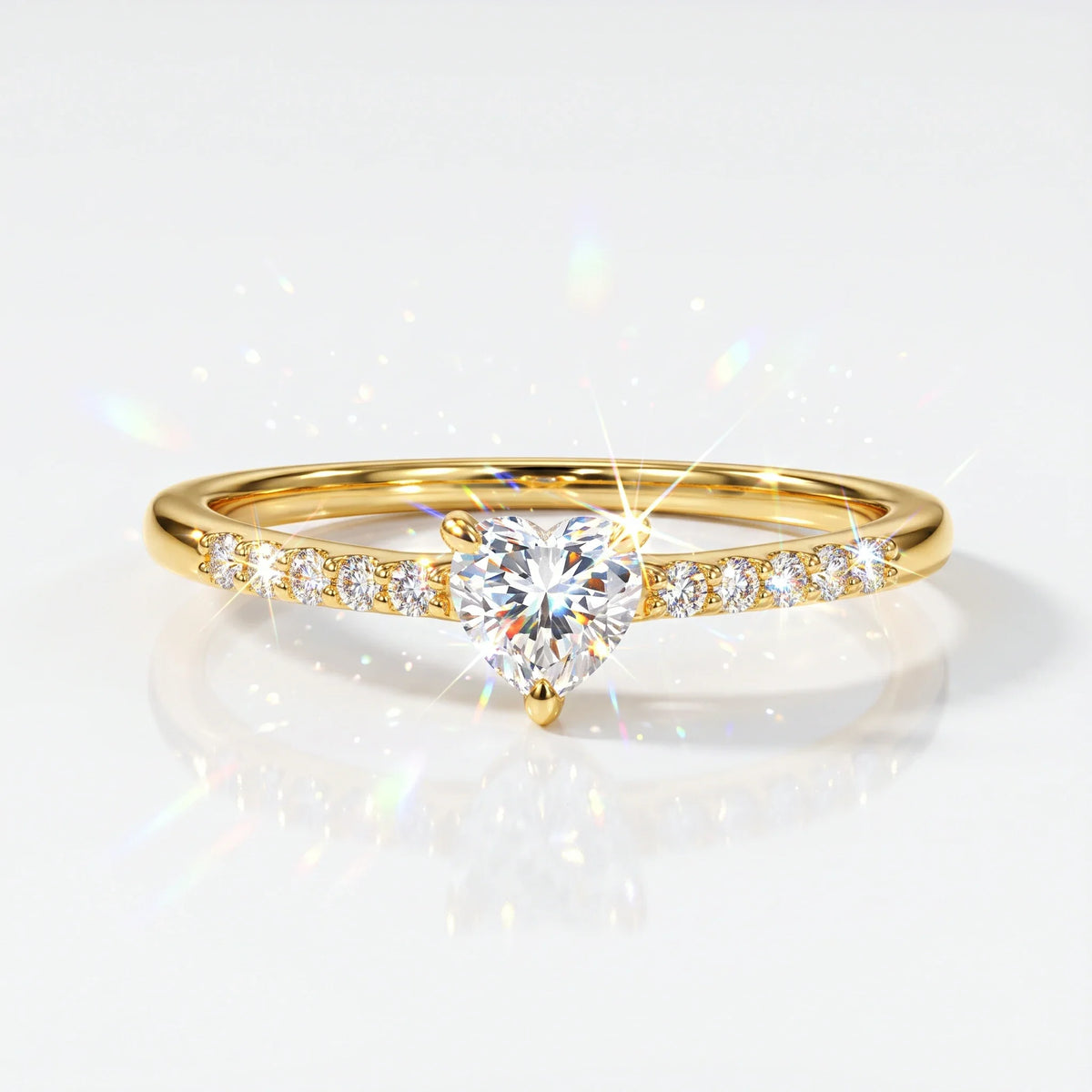 🔥 LAST DAY 90% OFF | Heart-in-Heart Moissanite Stacking Ring Set – Romantic Layered Sparkle & Versatile Two-Piece Styling