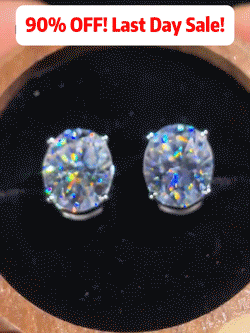 🔥 LAST DAY 90% OFF : The Premium Oval-Cut Moissanite Studs (Passes Diamond Tester!)