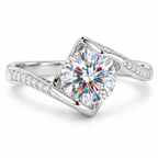 🔥 LAST DAY 90% OFF | Heartfelt Round-Wrap Moissanite Ring – Romantic Curves & Everyday Sparkle