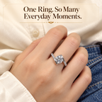 🔥 LAST DAY 90% OFF | Heartfelt Round-Wrap Moissanite Ring – Romantic Curves & Everyday Sparkle