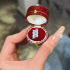 Three-Stone Straight-Line Moissanite Screw-Back Studs gif