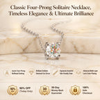 🔥 LAST DAY 90% OFF | Four-Prong Moissanite Solitaire Necklace – A Classic Round Center & Effortless Everyday Styling