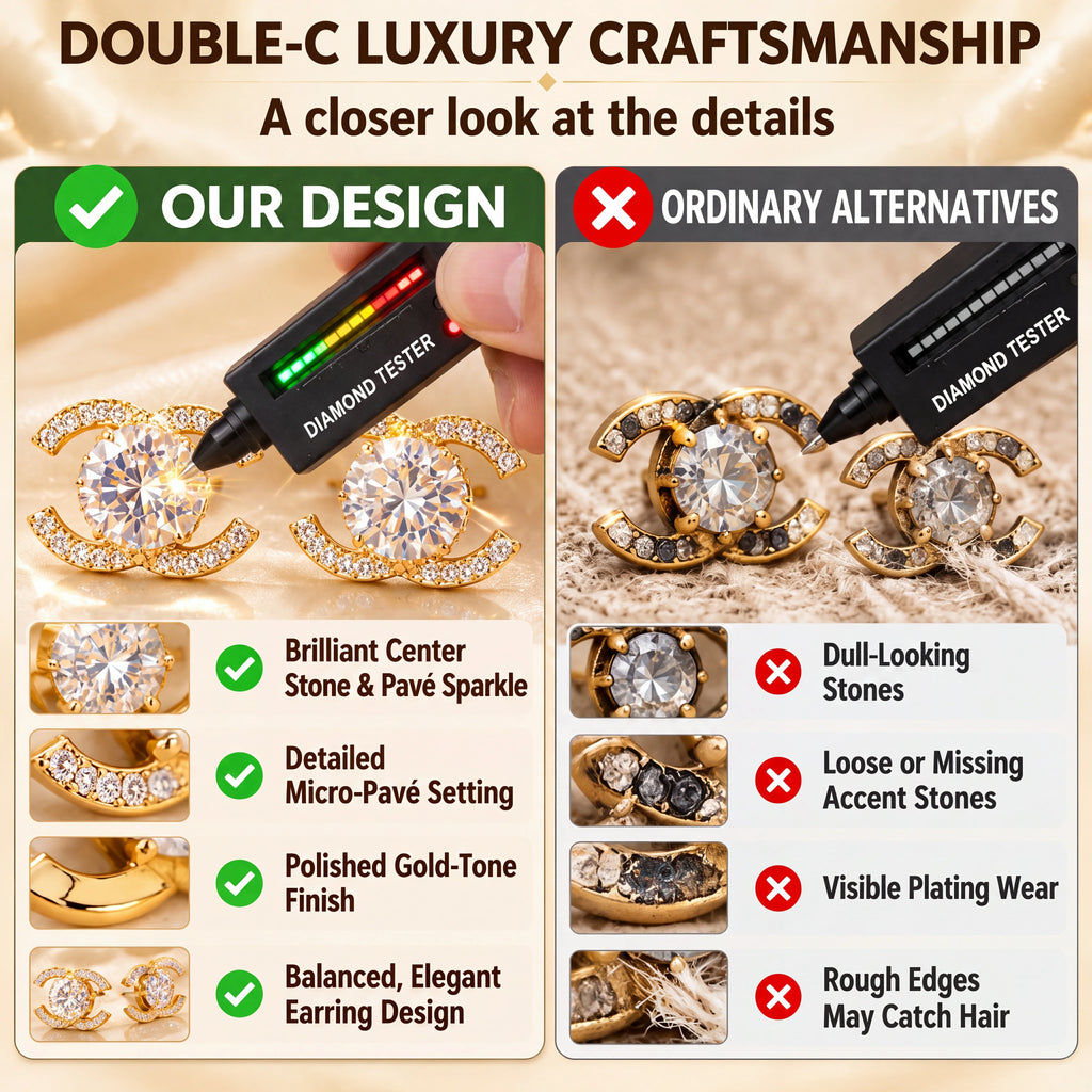 Interlocking halo earrings craftsmanship comparison
