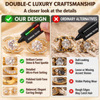 Interlocking halo earrings craftsmanship comparison