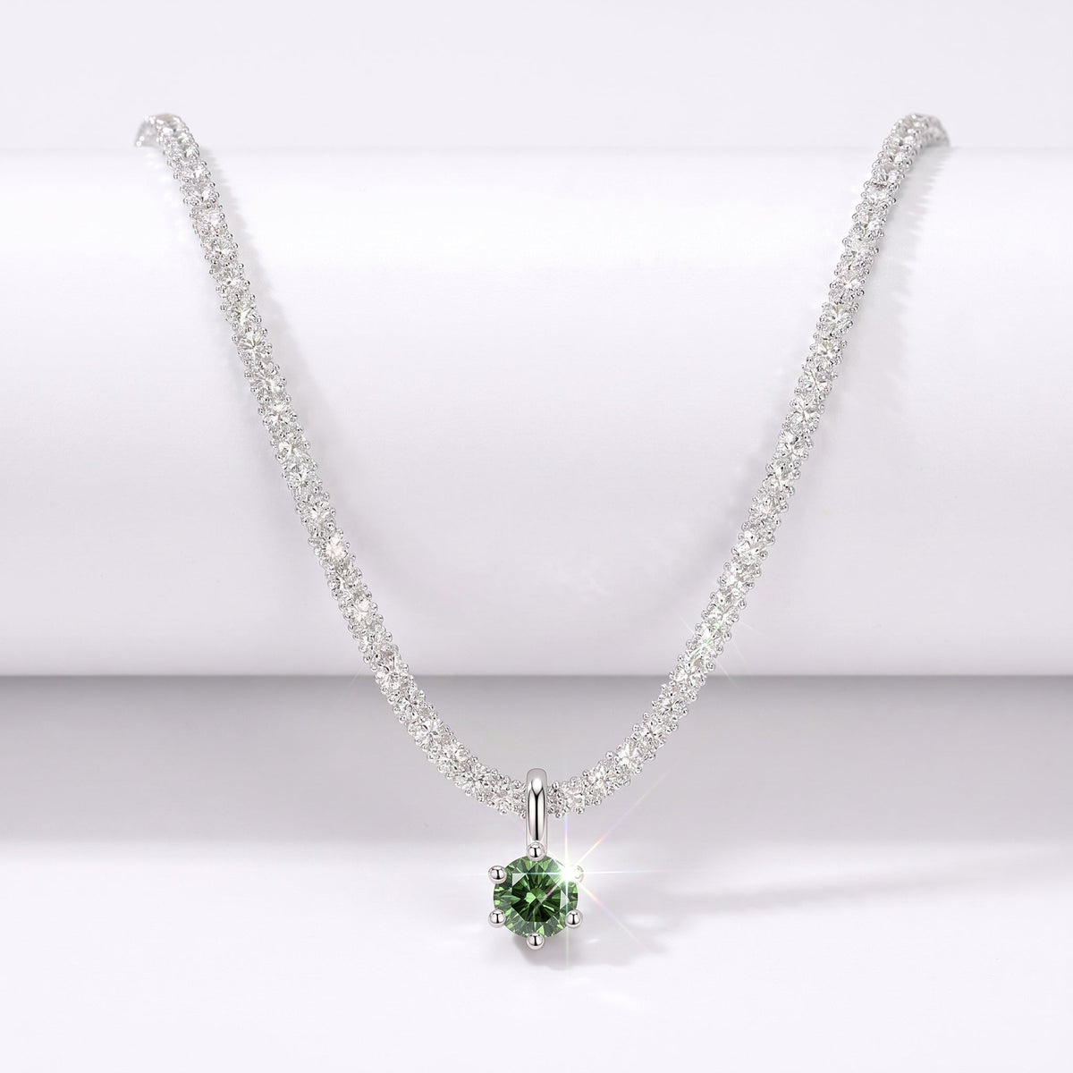 🔥 LAST DAY 90% OFF | Water-Ripple Moissanite Pendant Necklace – Continuous Shimmer & Elegant Everyday Styling